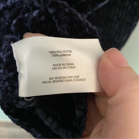 Orvis Blue Chenille Long Sleeved Sweater Size XL - Picture 6 of 6